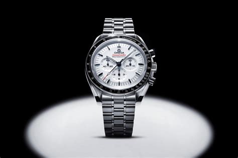 white moon watch omega|omega white dial moonwatch.